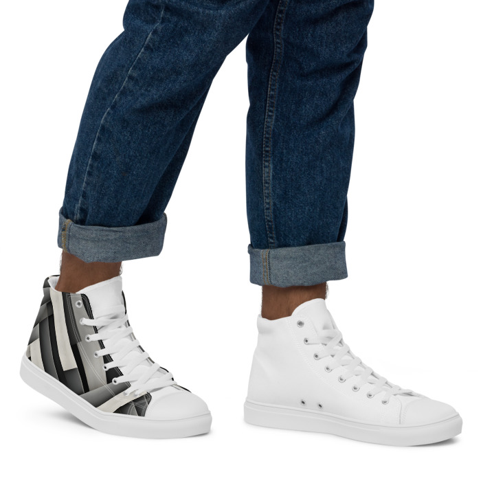Men's High Top Canvas Shoes, #1, Shadow Slate