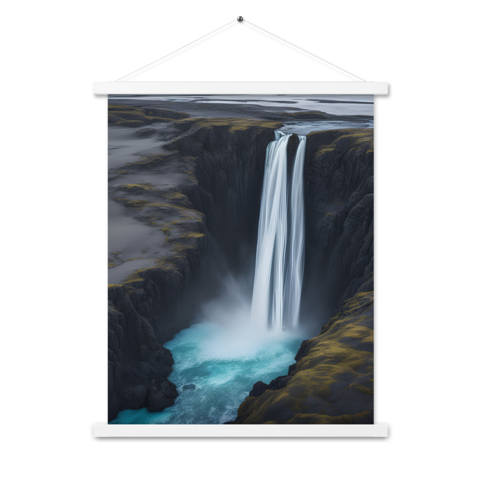 Enhanced Matte Paper Poster With Hanger (in), #1, Icelandic Waterfall