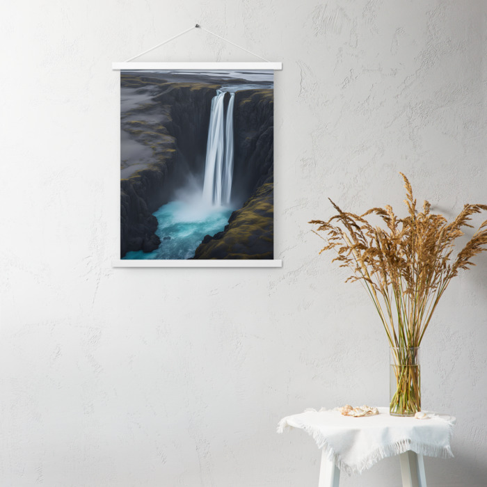 Enhanced Matte Paper Poster With Hanger (in), #1, Icelandic Waterfall