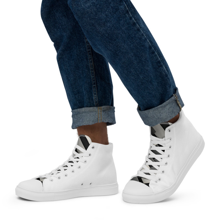 Men's High Top Canvas Shoes, #2, Shadow Slate