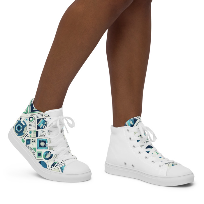 Women's High Top Canvas Shoes, #3, Nature's Harmony