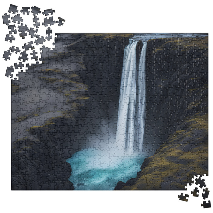 Jigsaw Puzzle, #1, Icelandic Waterfall