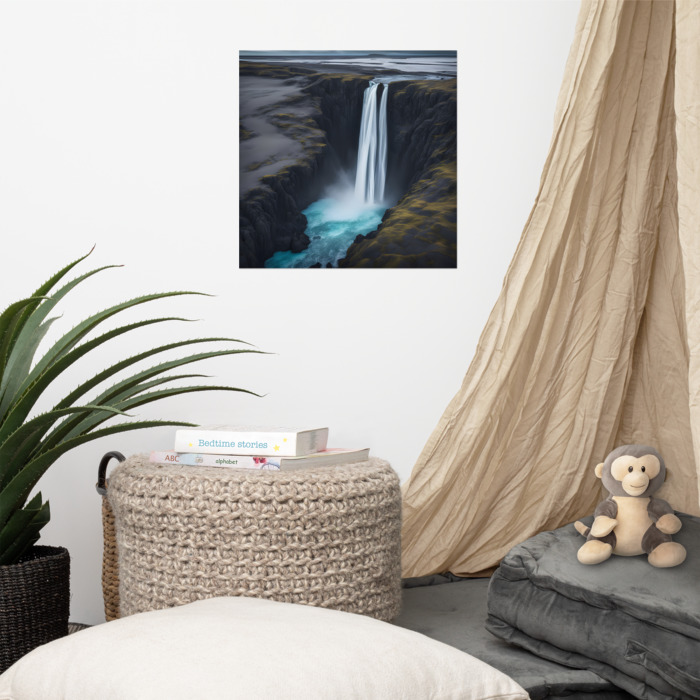 Premium Luster Photo Paper Poster (in), #1, Icelandic Waterfall