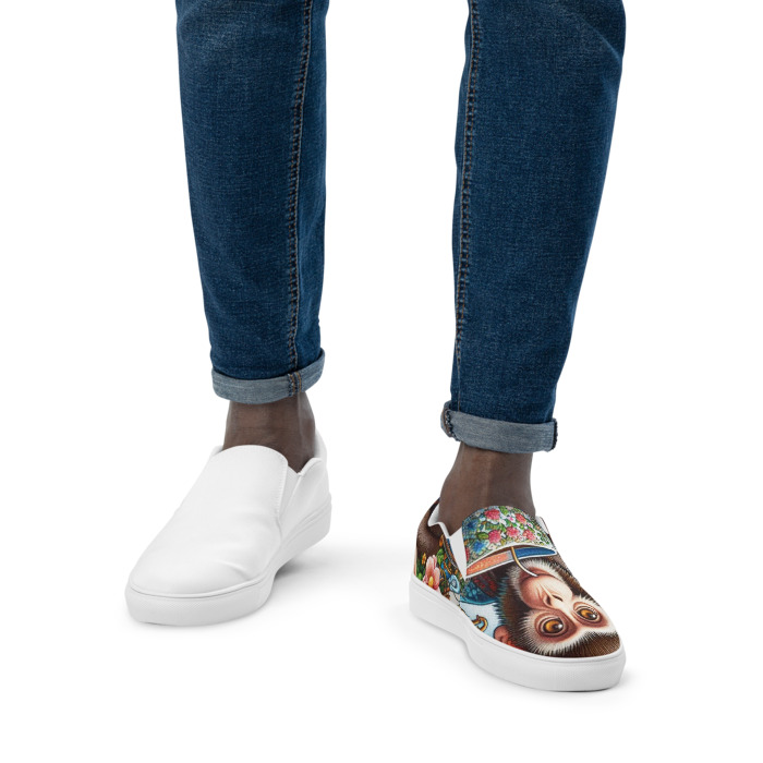 Men's Slip-On Canvas Shoes, #1, Colour T-shirt