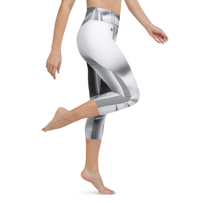 Yoga Capri Leggings, #1, white long sleeve for men