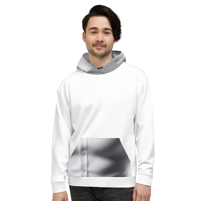 Recycled Unisex Hoodie, #3, white long sleeve for men