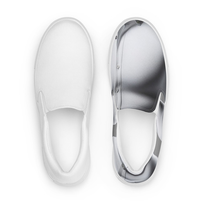 Men's Slip-On Canvas Shoes, #2, white long sleeve for men