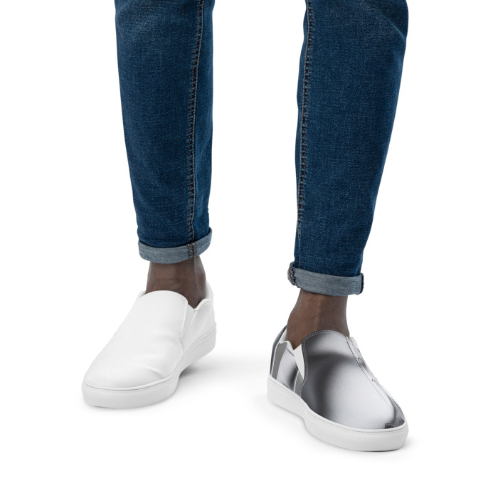 Men's Slip-On Canvas Shoes, #1, white long sleeve for men