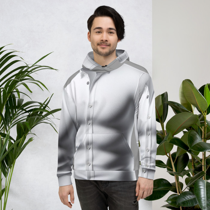 Recycled Unisex Hoodie, #1, white long sleeve for men