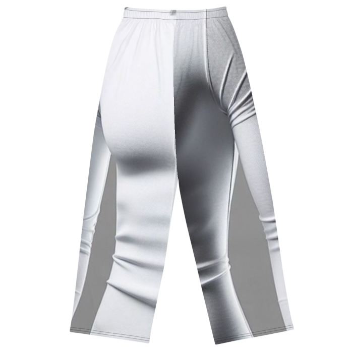 Unisex Wide-Leg Pants, #3, white long sleeve for men
