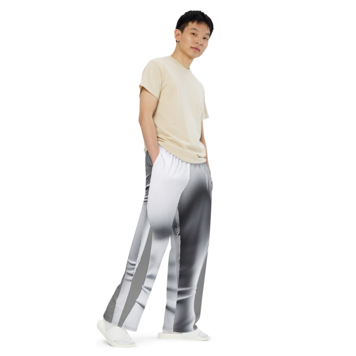 Unisex Wide-Leg Pants, #3, white long sleeve for men