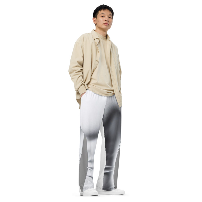 Unisex Wide-Leg Pants, #1, white long sleeve for men