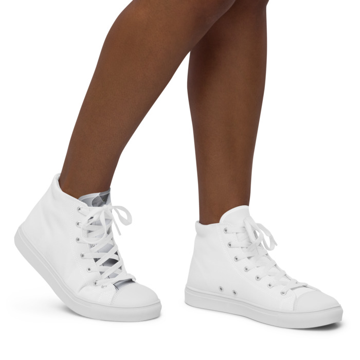 Women's High Top Canvas Shoes, #3, white long sleeve for men